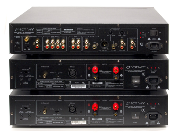 Emotiva USP-1 Preamplifier and UPA-1 Amplifiers. 